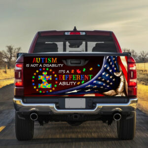 Autism Is Not A Disability It's A Different Ability Truck Tailgate Decal Sticker Wrap QNN57F