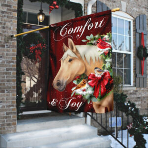 Horse Comfort And Joy Christmas Flag