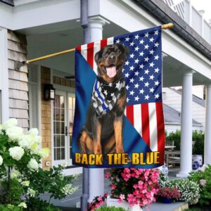 Back The Blue Flag Flagwix™ Printed Rottweiler Flag