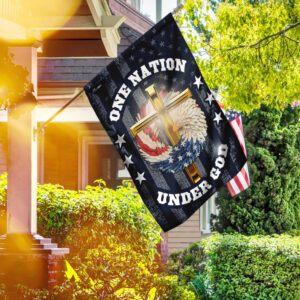 One Nation Under God Christian Wreath Flag