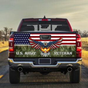 U.S. Veteran Truck Tailgate Decal Sticker Wrap