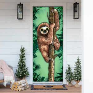 Happy Sloth Door Cover