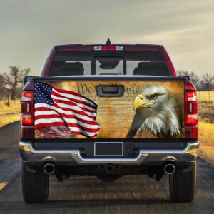 Patriotic Eagle Truck Tailgate Decal Sticker Wrap MLH1221TD