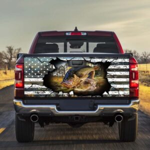 Fishing American Truck Tailgate Decal Sticker Wrap