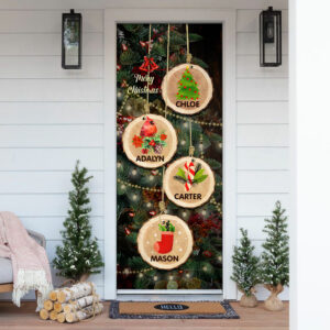 Personalized Family Christmas Tree Door Cover