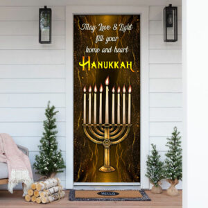 May Love & Light Fill Your Home And Heart At Hanukkah Door Cover