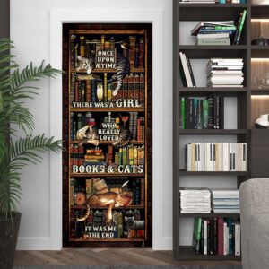 Books And Cats Door Cover