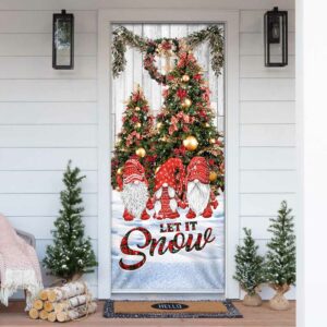 Gnomes Christmas. Let It Snow Door Cover