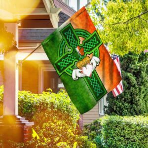Saint Patricks Day Irish Celtic Cross Flag
