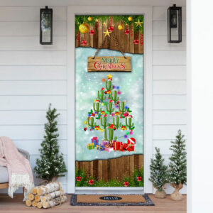 Cactus Christmas Tree Door Cover MBH208D