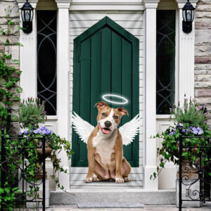 Angel Pit Bull Dog Door Cover