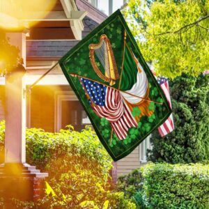 Shamrock Irish American Flag