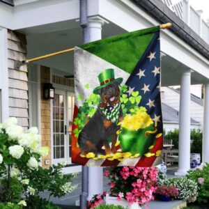 Rottweiler - Happy St. Patrick Day Flag