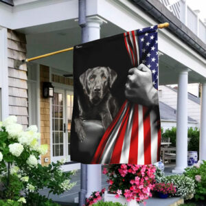 Labrador Retriever Lover American US Flag