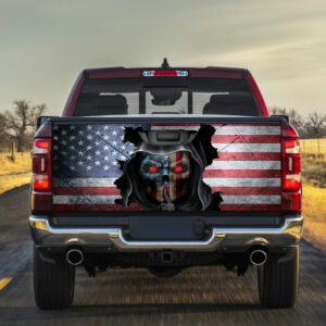Skull American Truck Tailgate Decal Sticker Wrap