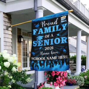 Personalized Graduation Yard Flag Flagwix™ Proud Family Of A Senior 2021 Customized Name Flag