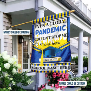 Personalized Graduation House Flag Flagwix™ Class Of 2021. Even A Global Pandemic Couldn’t Stop Me Flag