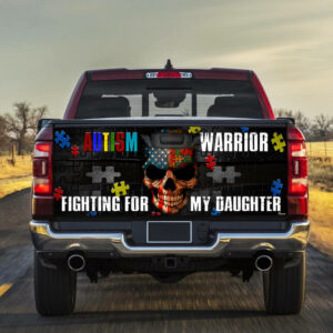 Autism Awareness Warrior For Daughter Truck Tailgate Decal Sticker Wrap