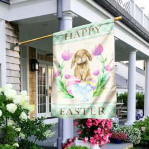 Bunny Happy Easter Flag