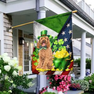 Poodle - Happy St. Patrick Day Flag