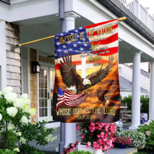 Blessed Is The Nation Whose God Is The Lord Eagle Flag