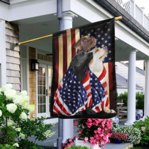 Labrador Retriever Dogs American Patriot Flag