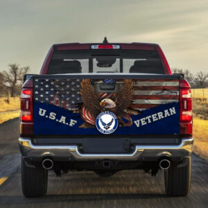 U.S Air Force Veteran Truck Tailgate Decal Sticker Wrap PN475TDv2