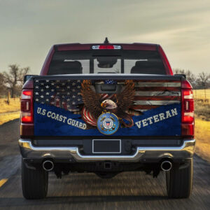 U.S Coast Guard Veteran Truck Tailgate Decal Sticker Wrap PN475TDv3