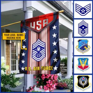Personalized U.S. Air Force Logo/Insignia Custom House/ Garden Flag