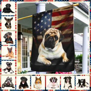 Personalized Dog Breeds American Flag