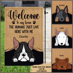 Personalized Welcome To My Home Dog Flag