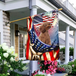 Happy Independence Day Poodle Flag