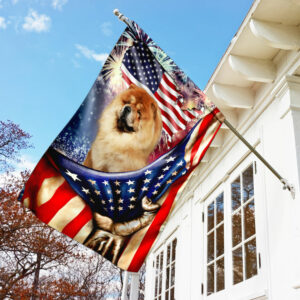 Happy Independence Day Chow Chow Flag