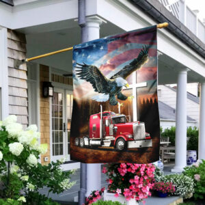 Proud Trucker American Eagle Flag TRN1067F