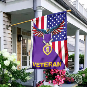 United States Purple Heart American Eagle Flag