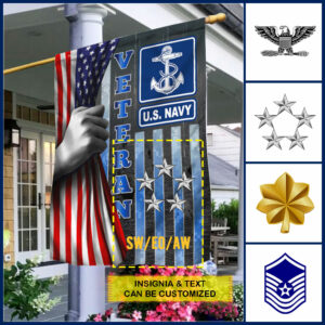 Personalized U.S. Navy Veteran American Flag ANL107FCT