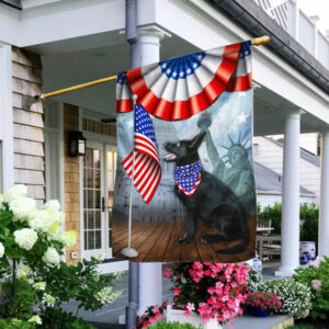 Patriotic Black German Shepherd 4th Of July Independence Day American Flag QNN525Fv3a