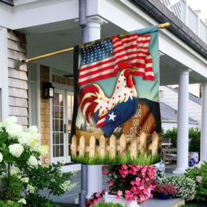 Patriotic Rooster 4th Of July Independence Day American Flag QNK834F