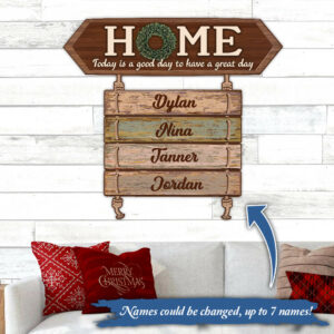 Personalized Hanging Metal Sign Home Sweet Home PN197MSCT