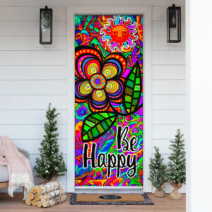 Hippie Door Cover - Be Happy NTT46D
