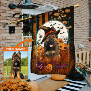Personalized Happy Halloween Dog Images Flagwix™ Halloween Flag Dog Image Happy Halloween ANL173FCTv1