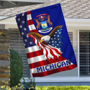 Michigan Eagle Flag MLH1774Fv11