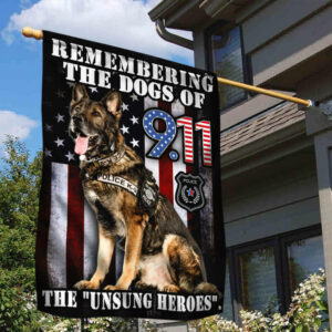 911 Flag German Shepherd Rescue Dogs NTB194F