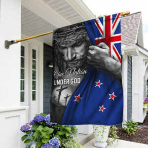 Jesus Flag Jesus One Nation Under God New Zealand Flag TRL1253Fv4