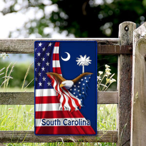 South Carolina Eagle Hanging Metal Sign MLH1774MS
