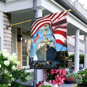 American Flag Ship Beautiful World Flag NTB182F