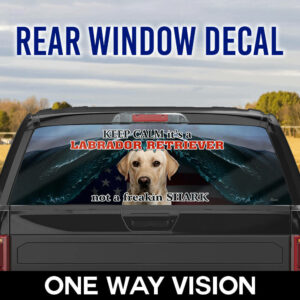 Yellow Labrador Retriever Rear Window Decal Keep Calm ANT149CDv1