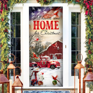 Christmas Red Truck Door Cover THH3436D