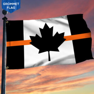 Orange Day Canadian Thin Orange Line Grommet Flag TRL1370GF