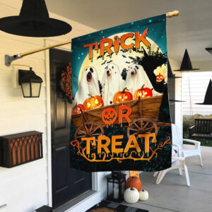 Halloween Flag The Wagon Of Ghost Pets, Trick Or Treat ANT211F
